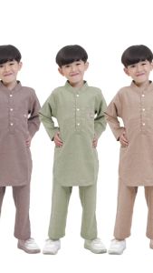 Madina Adam - Baju Setelan Koko Anak Laki Laki 1-12 Tahun Lengan Panjang