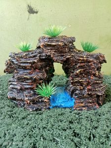 aquarium aquascape ornamen hiasan aquarium thema goa pengantin