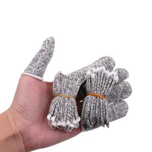 10/30pcs Anti-Cut Finger Cover Finger Protector Sleeve Level 5 High-strength Safety Anti Cut Fingertip Gloves Kitchen Tools