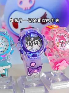 Jam Tangan Anak LED MUSIK 3D Lucu Sanrio Melody Kuromi Cinamorol