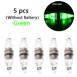 Without Battery 5 pcs LED Two End Flashing Fishing Lights Deep Water Night Underwater Lighting Tool Attracting Fish Lights