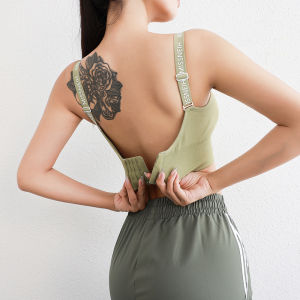 ชุดชั้นในโยคะบราทรงสปอร์ตแฟชั่นยอดนิยมของผู้หญิงเสื้อชั้นในออกกำลังกายแบบไขว้หลัง