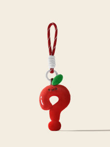 LONGKUI | Question Mark Shaped Bag Charm Keychain Cute Plush Ornament