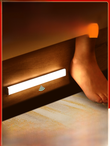 Wireless Smart Induction Night Light LED Strip Lamp for Hallway Closet Cabinet No Wiring Required Home Use Nighttime Lighting