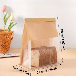 Túi Đựng Bánh Mì Trong Suốt Có Dây Cuộn Cạnh Tự Niêm Phong Bao Bì Bánh Mì 5-50 Chiếc Túi Đựng Bánh Quy Chống Dầu Bánh Mì Nướng Túi Đựng Bánh Mì Nướng Cho Bữa Tiệc Nướng Bánh