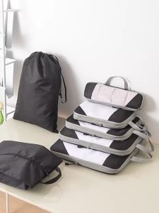 7 in 1 Tas Pouch Organizer Travel Storage Bag Penyimpanan Baju Pakaian Sepatu Laundry Pouch Dalam Koper