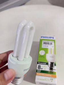 PHILIPS หลอดตะเกียบประหยัดไฟ  ซุปเปอร์คุ้ม 8w ขั้วE27 แสงเหลือง