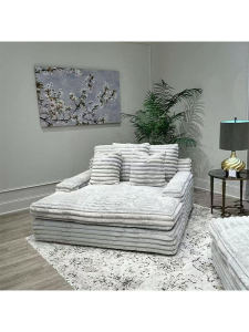 Italian Lazy Quiet Wind Bean Bag Thick Stripe Small Apartment Living Room Cloud Sofa Removable and Washable Living Room 2024 New Arrival