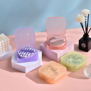 Powder Puff Storage Empty Box Breathable Safe PP Material Moisture-proof Air Cushion Puff Storage Square Box Makeup Case