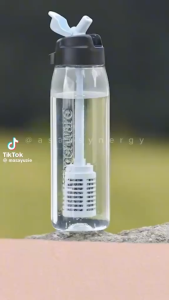 Tupperware รุ่น ขวดน้ำพกพา พร้อมไส้กรองในตัว Pure N Go Water Filter Bottle(1) ขนาด 750ml