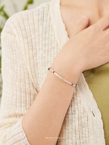 Pure Silver Bracelet Womens Style Colorful Bamboo Knot Ancient Chinese Style Small Niche Gift Fresh out Original Design S925
