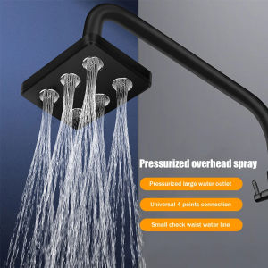 KEBIDU High Pressure Showerhead Water Saving Rainfall Showerhead Shower System Replacement Parts 360 Degree Rotatable for Home Bathroom