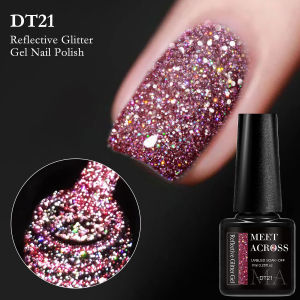 7ml Reflective Glitter Gel Nail Polish Semi Permanent Soaking Nail Art Varnish Alcohol-Free Salon Quality Manicure DIY Design
