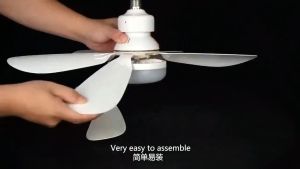 E27 LED พัดลมเพดาน LED 30W พร้อมรีโมทคอนโทรลสำหรับหรี่ 30วัตต์พร้อมรีโมทควบคุมแสงเหมาะสำหรับห้องนั่งเล่นเรียนใช้ในครัวเรือน85-265โวลต์ เงียบ 6 ใบ USB ขับเคลื่อนเพดาน Canopy พัดลม