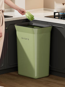Large Capacity Kitchen Bathroom Trash Can with Lid No Bending over Commercial Use Food Waste Bin Family Home Cleaning Tool