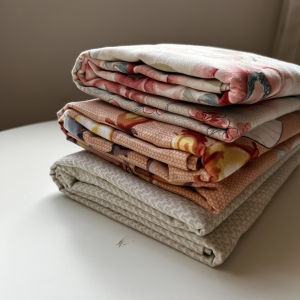 Áo Chăn Gối Cotton Nguyên Chất Dày Dặn Ấm Áp Thiết Kế Viền Rộng Kiểu Dáng Gấp Gọn Bộ Đôi Chất Liệu Cotton