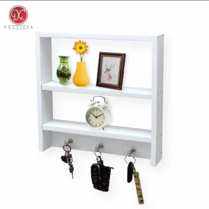 Rak Dinding Minimalis Tempat Gantungan Kunci Serbaguna Key Holder Kapstok Kayu Aesthetic