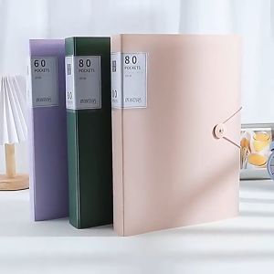 Clear Book Long Size Document File Organizer Filing & Document Presentation Portfolio 30/60/80/100Pages Waterproof Office Supplies 23.5X35CM