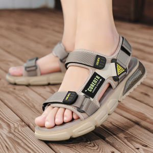 Mens Summer Sports Sandals Water-Resistant Slip-On Beach Shoes Anti-Slip Soft Bottom Driving Slippers Trendy Korean Style