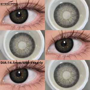 EyeShare | EYESHARE 2pcs Colored Contact Lenses Fashion Blue Green Eye Contacts Soft Black Lens Gray Beauty Pupils Brown Eyes Makeup Lens