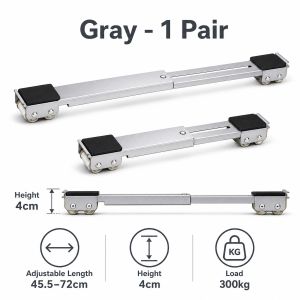2Pcs Adjustable Washing Machine Stand Heavy Duty Mobile Roller Base 24 Wheels Non Slip Fridge Dryer Furniture Appliance Mover
