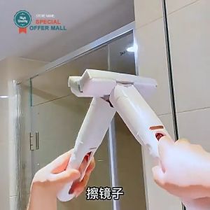 【Foldable】Mini Handheld Mop Portable Cleaning Squeeze Mop Window Glass Cleaning Tools with Sponge
