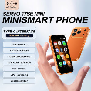 SERVO | SERVO 17SE MINI 3G Smartphone Android 9.0 Dual SIM 2GB+16GB 3.0 Screen Play Store GPS WiFi Face Unlock MP3 Small Mobile Phones