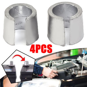 4PCS Car Battery Terminal Adapter Sleeve Metal Lead Positive Negative Terminal Converter Battery Post Repair Gasket Car Accessories