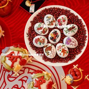 Full Moon Egg Stickers for Hundred Day Celebration Baby Photography Props Decorations Happy Egg Decals Newborn Celebrations