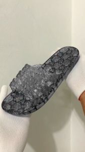 OKAIDO Sandal Flat Slides Selop Wanita Cewek Perempuan Gaya Fashion Korea Style Karet Jelly Glitter