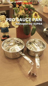 Pro Sauce Pan 18 cm + Lid RESTOPAN by SUPRA Stainless Steel 304 (1011489)(F6)