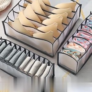 Multiple Size Clothes Wardrobe Organizer Storage Box Separate Socks Shorts Underwear Bra Closet Foldable Washable Net