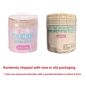 500 Pieces Wooden Toothpicks Single Head Fruit Toothpicks Home Use Dental Tools for Cleaning Teeth And Removing Food Debris