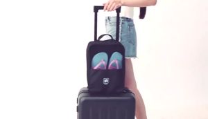Eagles Travel Shoe Organizer Waterproof Portable 3 Layers Shoe Organizer Dust-Proof Shoe Bag Can Hung On The Luggage