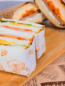 EZ Mall Greaseproof Food Paper Baked Wax Paper Burger French Fries Wax Paper Baking Packaging Paper 100pcs