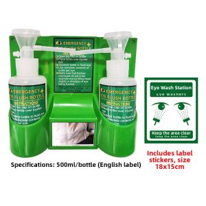 Simple Wall-Mounted Portable Eye Wash Station 6670A Chinese Version Emergency Rinsing Device Facial Protection Safety Equipment