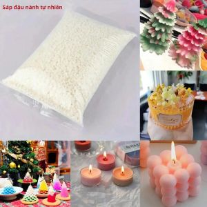Sáp Đậu Nành Nguyên Chất Chất Tạo Màu Liệu Pháp Hương Thơm Chất Liệu Paraffin Dùng Làm Nến Thủ Công DIY 100G/500g/200g/lon