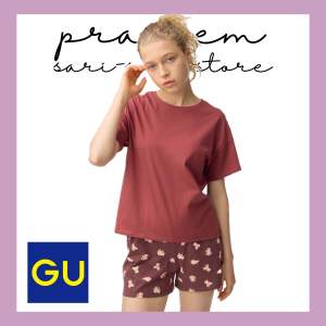 GU Lounge Set 100% Cotton Breathable Dog Print Pajama Set Women Japanese Loungewear