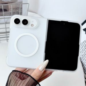 For Magsafe Magnetic Matte Transparency Fold Phone Case For iPhone Fold IPhone Ultra 18 Ultra-thin Skin-friendly Clear PC Cover