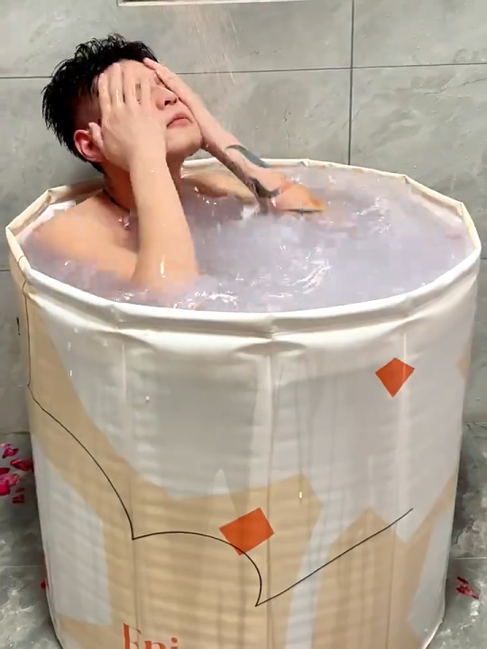 สปาในบ้าน🛁อ่างอาบน้ำพับได้ อ่างพับได้ สำหรับผู้ใหญ่/เด็ก แข็งแรงทนทาน ...
