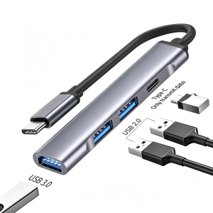 Kebidumei | KEBIDUMEI USB C Hub 4 Ports USB Type C to USB 3.0 Hub 5Gbps High Speed USB Splitter OTG Adapter for PC Laptop MacBook Pro