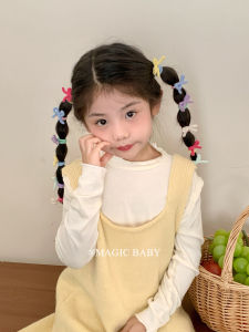 Colorful Small Baby Hair Ties Girls Candy Colored Butterfly Knot Headwear Hair Bands Clips for Children Magic Baby Sweet Style