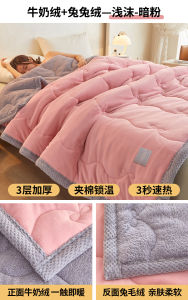 Thảm Lông Thảm Đắp Dày Dặn Mùa Đông Thảm Nhỏ Ngủ Trưa Phòng Khách Giữ Ấm Nhung San Hô Trên Giường Một Người Ký Túc Xá Nhung Sữa Bò