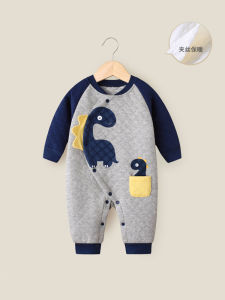 Thickened Cotton Baby Romper Suit for Newborn Boys Autumn Winter Spring Outgoing Clothes Casual Style Harbin Haisen Brand
