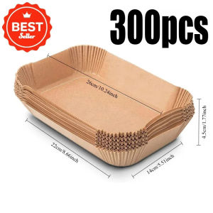 Square Air Fryer LinersFood Grade Non-Stick Disposable Parchment Paper for Baking Roasting Oil-Proof Heat Resistant Kitchen