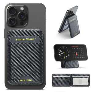 Leather Magsafe Magnetic Attraction Rotating Axis Card Holder Wallet Large Capacity Multi-Card Suitable for Apple Iphone