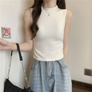 chaqi | Thickened Fleece Lined Vest Womens Autumn Winter Outerwear Warm Suit Inner Match Backless Sleeveless Base Shirt With Chest Pad Strap