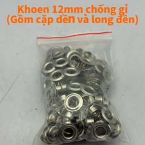 Khoen Ore 12mm Túi 100 Cái - Khoen Mắt Cáo Kim Loại Tròn Dập Bạt Làm Rèm Cửa Sổ Phụ Kiện May Mặc Đồ Handmade