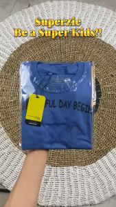 Kaos Anak Perempuan Motif Kucing Warna Denim Bahan Adem