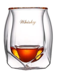 Creative Double Layer Whiskey Glass Nolan Cup Foreign Liquor Strong Wine Glass Fragrance Appreciation Handmade Personalized Wine Cup